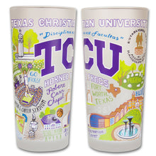Load image into Gallery viewer, Texas Christian University (TCU) Collegiate Drinking Glass Glass catstudio