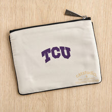 Load image into Gallery viewer, Texas Christian University (TCU) Collegiate Zip Pouch Pouch catstudio