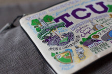 Load image into Gallery viewer, Texas Christian University (TCU) Collegiate Zip Pouch Pouch catstudio