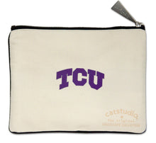 Load image into Gallery viewer, Texas Christian University (TCU) Collegiate Zip Pouch Pouch catstudio