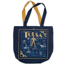 Load image into Gallery viewer, Tulsa Denim Tote Bag Denim Tote Bag catstudio