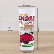 Load image into Gallery viewer, University of Arkansas Collegiate Shot Glass Shot Glass catstudio