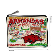 Load image into Gallery viewer, University of Arkansas Collegiate Zip Pouch Pouch catstudio