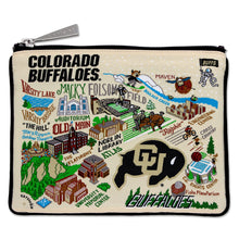 Load image into Gallery viewer, University of Colorado Boulder Collegiate Zip Pouch Pouch catstudio