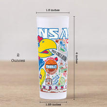 Load image into Gallery viewer, University of Kansas Collegiate Shot Glass Shot Glass catstudio