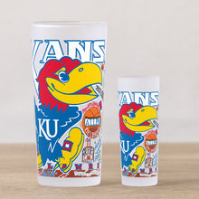 Load image into Gallery viewer, University of Kansas Collegiate Shot Glass Shot Glass catstudio