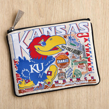 Load image into Gallery viewer, University of Kansas Collegiate Zip Pouch Pouch catstudio