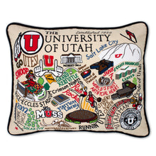 Load image into Gallery viewer, University of Utah Collegiate Embroidered Pillow Pillow catstudio