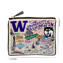 Load image into Gallery viewer, University of Washington Collegiate Zip Pouch Pouch catstudio