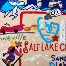 Load image into Gallery viewer, Utah Hand-Embroidered Pillow Pillow catstudio