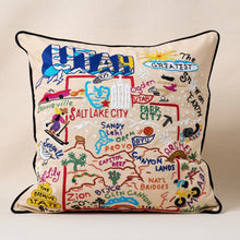Load image into Gallery viewer, Utah Hand-Embroidered Pillow Pillow catstudio