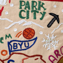 Load image into Gallery viewer, Utah Hand-Embroidered Pillow Pillow catstudio