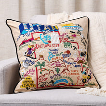 Load image into Gallery viewer, Utah Hand-Embroidered Pillow Pillow catstudio