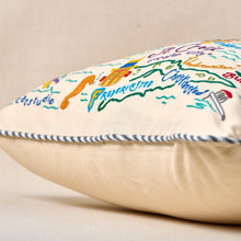 Load image into Gallery viewer, Virgin Islands Hand-Embroidered Pillow Pillow catstudio