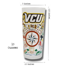 Load image into Gallery viewer, Virginia Commonwealth University (VCU) Collegiate Drinking Glass Glass catstudio