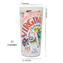 Load image into Gallery viewer, Virginia, University of Collegiate Drinking Glass Glass catstudio