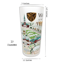 Load image into Gallery viewer, Wake Forest Collegiate Drinking Glass Glass catstudio
