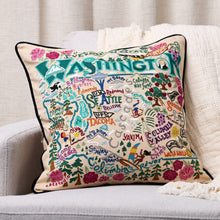 Load image into Gallery viewer, Washington Hand-Embroidered Pillow Pillow catstudio