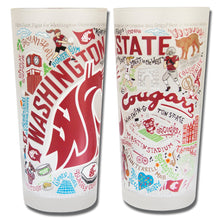 Load image into Gallery viewer, Washington State University Collegiate Drinking Glass Glass catstudio
