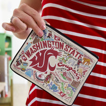 Load image into Gallery viewer, Washington State University Collegiate Zip Pouch Pouch catstudio