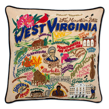 Load image into Gallery viewer, West Virginia Hand-Embroidered Pillow Pillow catstudio