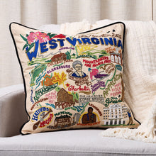Load image into Gallery viewer, West Virginia Hand-Embroidered Pillow Pillow catstudio