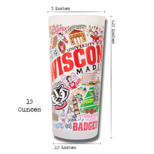 Load image into Gallery viewer, Wisconsin, University of Collegiate Drinking Glass Glass catstudio