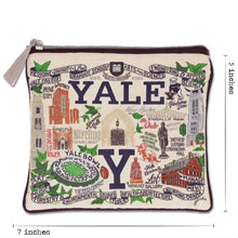Load image into Gallery viewer, Yale University Collegiate Zip Pouch Pouch catstudio
