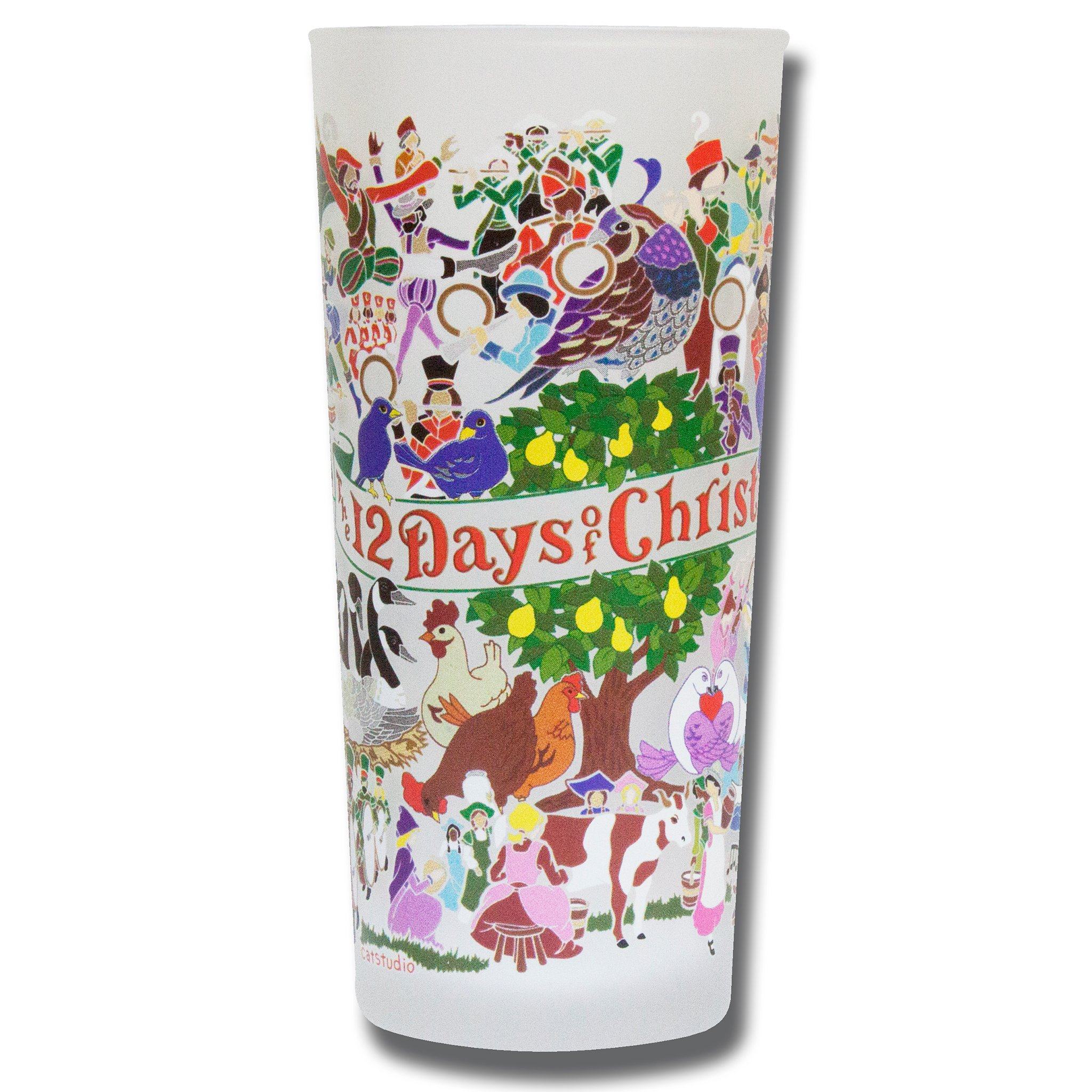 12 days of christmas tumblers 12 Days of Christmas Drinking Glass
