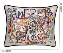 Load image into Gallery viewer, America Hand-Embroidered Pillow - catstudio