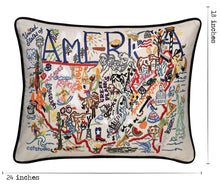 Load image into Gallery viewer, America Hand-Embroidered Pillow - catstudio
