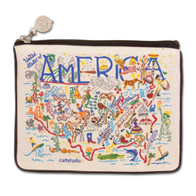 Load image into Gallery viewer, America Zip Pouch - Natural - catstudio