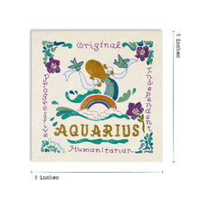 Load image into Gallery viewer, Aquarius Astrology Fine Art Print - 8x8 Art Print catstudio
