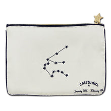 Load image into Gallery viewer, Aquarius Astrology Zip Pouch - catstudio