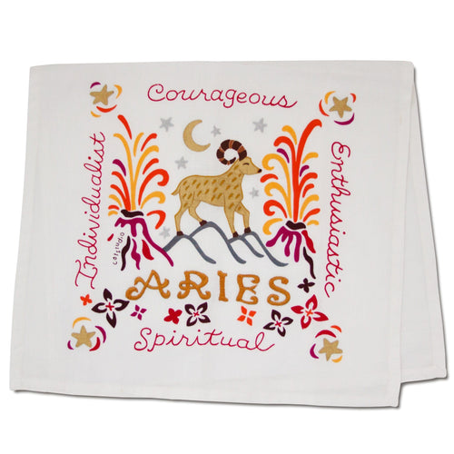 Aries Astrology Dish Towel Dish Towel catstudio