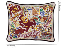 Load image into Gallery viewer, Arizona State University Collegiate Embroidered Pillow - catstudio