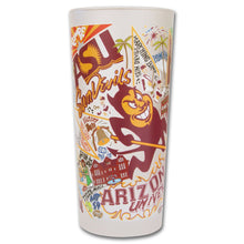 Load image into Gallery viewer, Arizona State University Collegiate Drinking Glass - catstudio