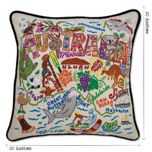 Load image into Gallery viewer, Australia Hand-Embroidered Pillow - catstudio