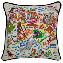 Load image into Gallery viewer, Australia Hand-Embroidered Pillow - catstudio