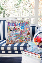 Load image into Gallery viewer, Bermuda Hand-Embroidered Pillow - catstudio