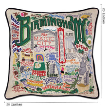 Load image into Gallery viewer, Birmingham Hand-Embroidered Pillow - catstudio