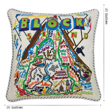 Load image into Gallery viewer, Block Island Hand-Embroidered Pillow - catstudio