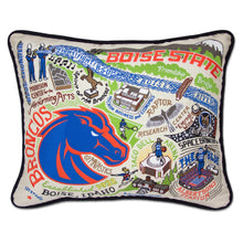 Load image into Gallery viewer, Boise State University Collegiate Embroidered Pillow - catstudio