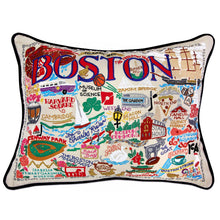 Load image into Gallery viewer, Boston Hand-Embroidered Pillow - catstudio
