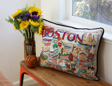 Load image into Gallery viewer, Boston Hand-Embroidered Pillow - catstudio