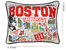 Load image into Gallery viewer, Boston University Collegiate Embroidered Pillow - catstudio
