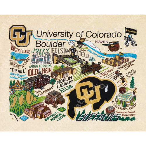 Boulder, University of Colorado Collegiate Fine Art Print - catstudio 