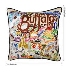 Load image into Gallery viewer, Buffalo Hand-Embroidered Pillow Pillow catstudio