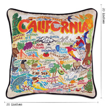 Load image into Gallery viewer, California Hand-Embroidered Pillow Pillow catstudio