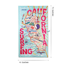 Load image into Gallery viewer, California Surf Beach & Travel Towel Beach & Travel Towels catstudio